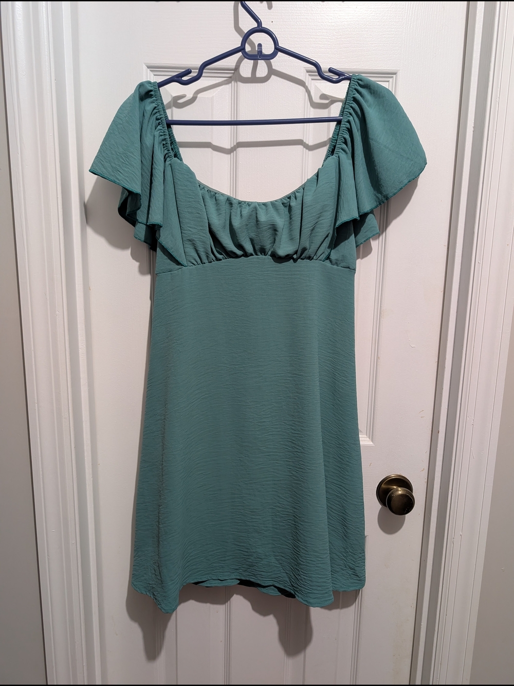 Altar'd State Teal Green Off-Shoulder Dress